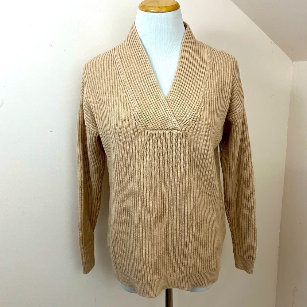 Haven Well Within Oversized Chunky Knit Sweater Tan XS